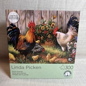 Farm Friends Chickens Linda Picken 300 pc Jigsaw Puzzle 24" X 18" Karmin